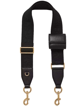 Marc Jacobs The Leather Cargo Webbing Strap, Sort 